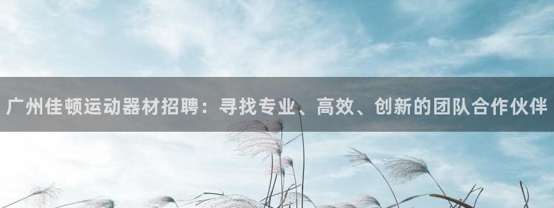 好博体育官网下载平台APP：广州佳顿运动器材招聘：寻